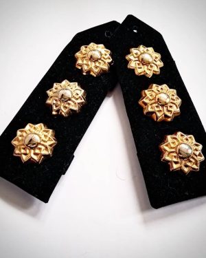 جفت درجه یا قپه نظامی فلزی قدیمی سرهنگ تمام فراجا