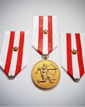 ۱ عدد روبان برای مدال به همراه حلقه فلزی برای نصب مدال(ناموجود)