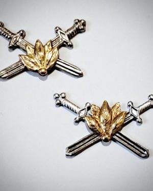 جفت نشان یقه فلزی کوچک شهربانی پهلوی